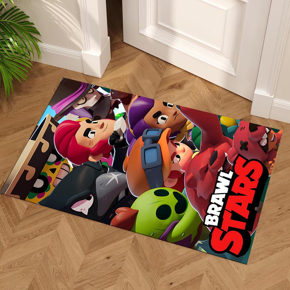 Brawl Stars Floor Mat Design for Outdoor Study room Playrooms Kitchen Antislip Carpet Decorate Offices Birthday/Christmas Gift