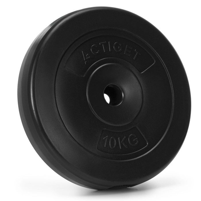 Disque d'haltère - SPRINGOS - Actiget - 10 kg - 31 mm - Revêtement bitumineux anti-bruit