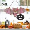 Halloween Hanging Glass Suncatcher Decoration Acrylic 2D Bat Ornament Gothic Car Rearview Mirror Decor for Home Window Wall Car
