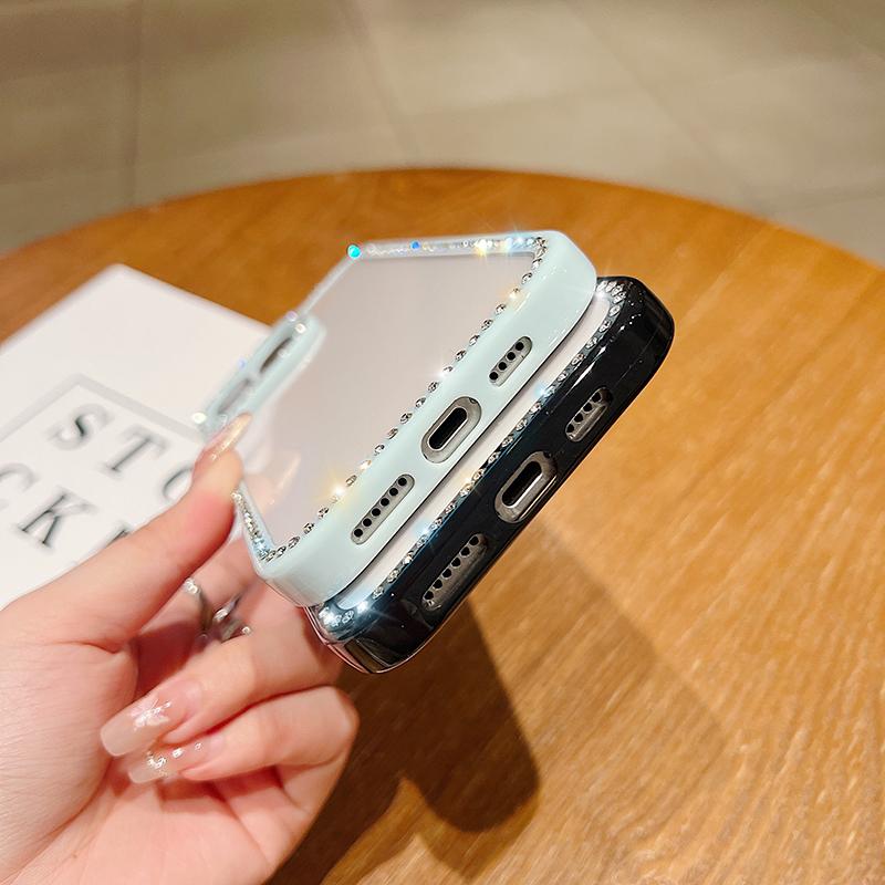 Sparkly Glitter Diamond Case For iPhone 16 Pro Max 16E 15 Plus 14 13 12 11 Clear Rhinestones Bling Slim Shockproof Phone Cover