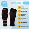1 Pair Calf Compression Sleeve For Men & Women,Footless Compression Socks 20-30Mmhg For Leg Support,Shin Splint,Pain Relief
