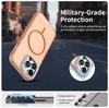 For iPhone 13 Pro Max Case Compatible with MagSafe TPU+PC+PET Phone Cover Rhinestone Decor Lens Frame