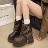 Fashion Designer Women Trouser Legs Short Boots Female Platform Thick Bottom Knight Booties Autumn Winter Shoes