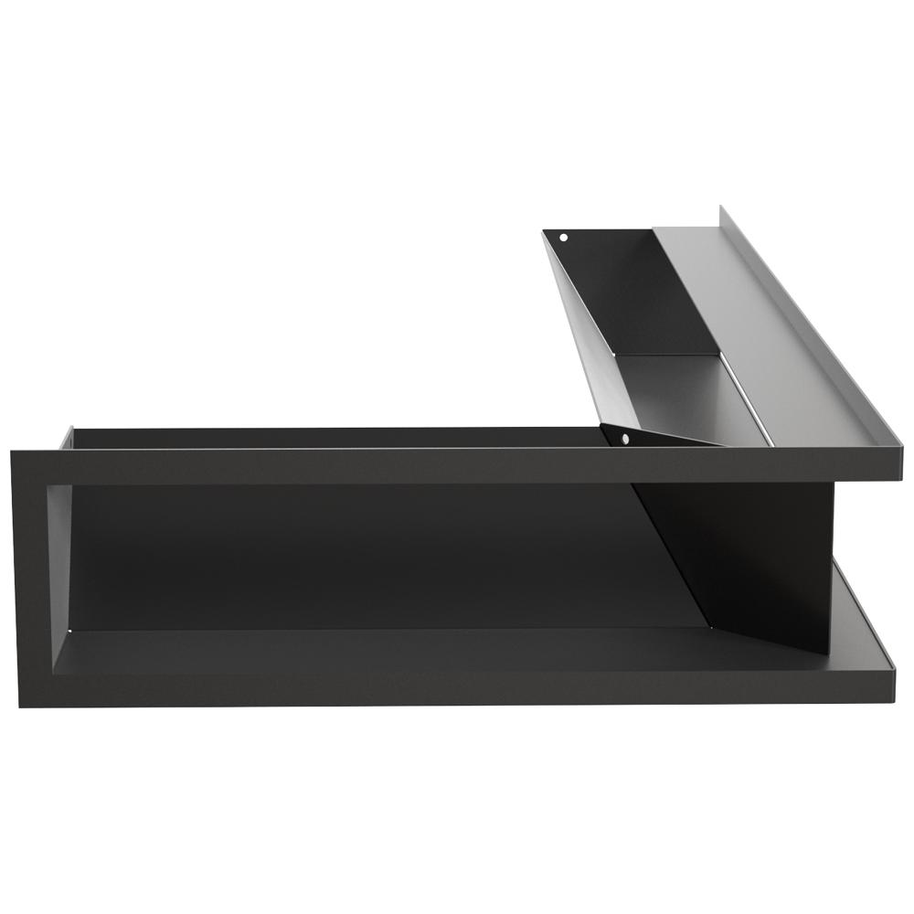 Вентиляционная решетка LUFT угловая правая 40x80x12 черная