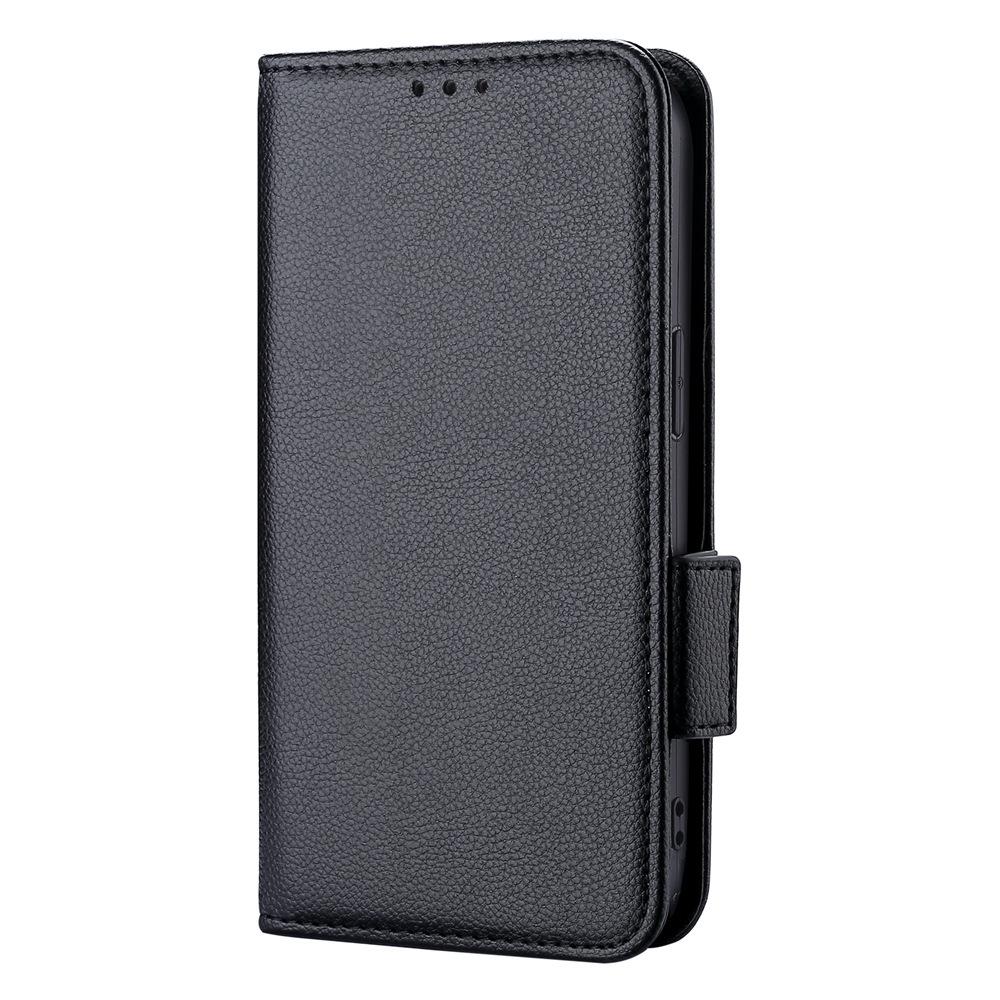 Кожаный чехол-книжка Xiaomi 13 Ultra с держателем для карт - Защитная обложка с узором «Личи»
