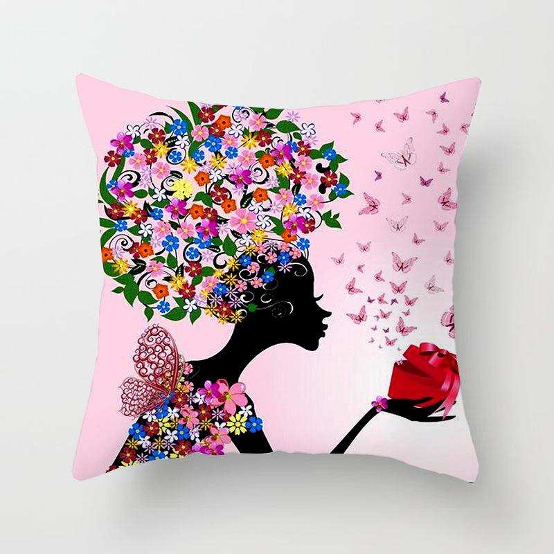 Великолепная наволочка для дивана с рисунком милой девушки, украшение для свадьбы, дня рождения, праздника, домашний декор, наволочка