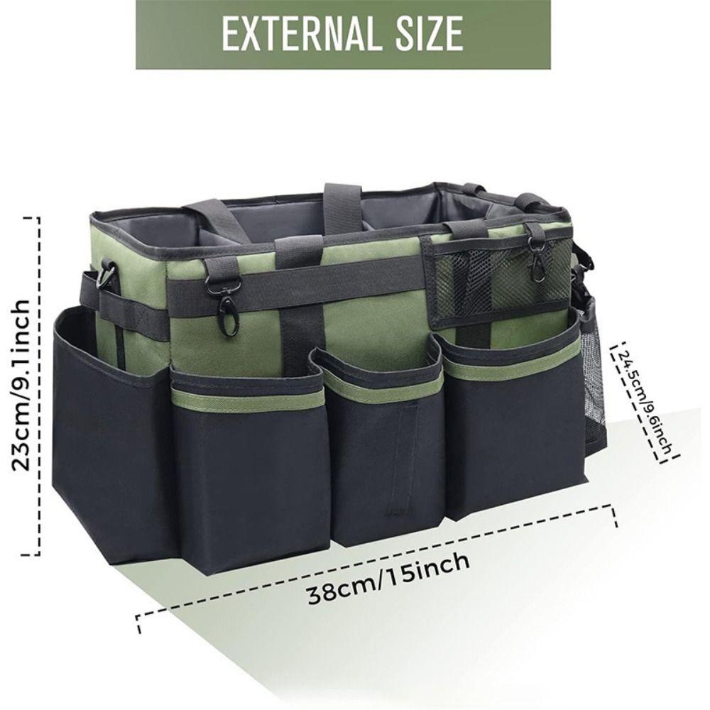 Wear-Resistant Tool Organizer Bag 4 Foldable Dividers Cleaning Tools Storage Bag  Housekeepers