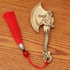 Retro Solid Brass Axe Handle Pendant