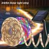 LED Light Strip Solar Outdoor Garden Light String Flexible LED Light Strip Street Waterproof Christmas Party Decoration