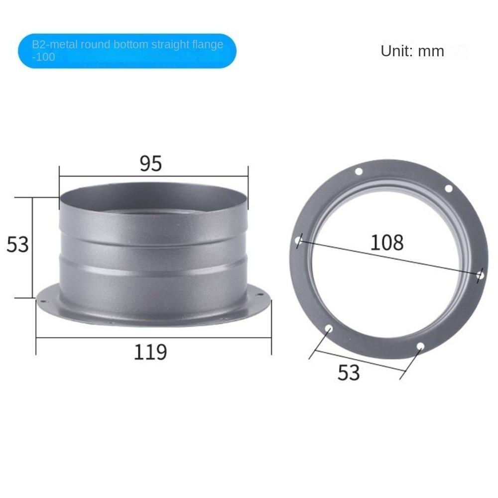 75-300mm Straight Flange Adapter Metal Air Vent Duct Flange Air Ventilation Hose Connector Kitchen