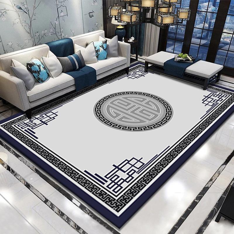 New Chinese -Style Living Room Large Area Non -Slip Carpet Printing Office Coffee Table Floor Mat Home Bedroom Study Floor Mat