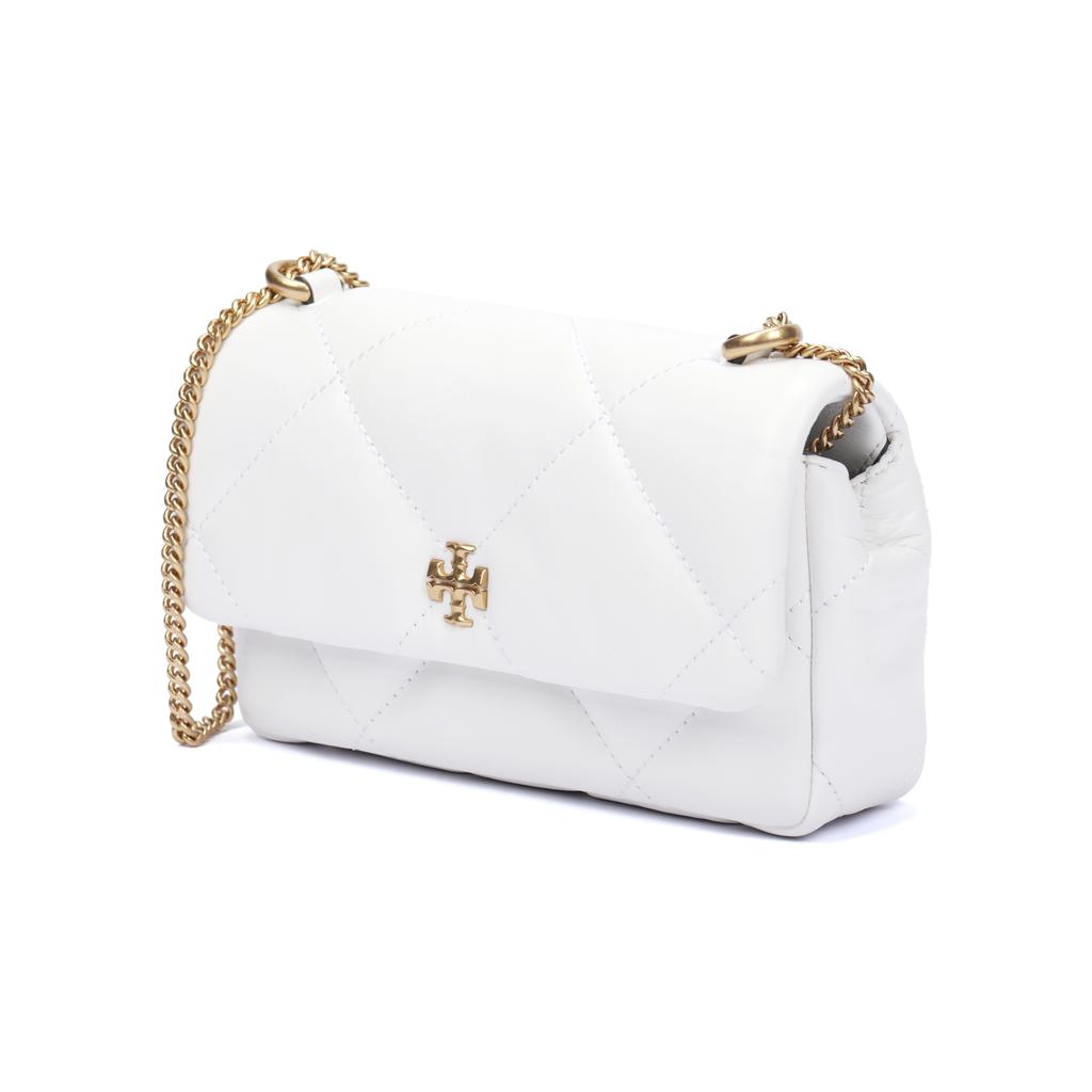 Tory Burch Kira Chain Shoulder Bag Flap Closure Napa Leather Crossbody Mini Women bags White 154710-100