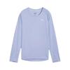Solid Color Simple Round Neck Comfortable Casual Sweatshirt Women Sweatshirt Blue 527276-47