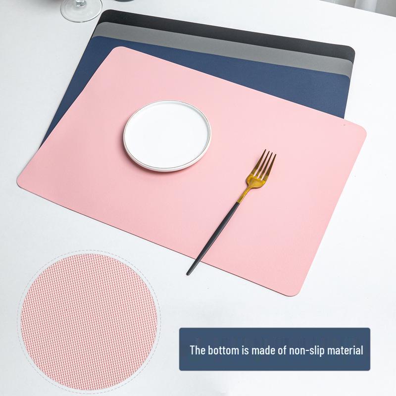 Nordic Style Non-Slip Leather Placemat - Waterproof, Oilproof, Heat-Resistant Mat