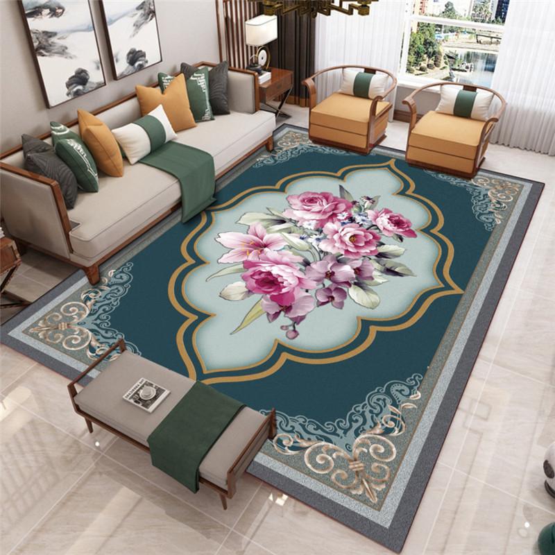 New Chinese Style Carpet Antique Decoration Living Room Coffee Table Sofa Bedside Rug Room Home Floor Mat Bathroom Anti Slip Pad
