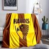 Плед с символикой команды Hawks Легкий фланелевый плед для кровати Идеально подходит для путешествий, кемпинга, гостиных, офисов, диванов, Подарок для фаната на Рождество