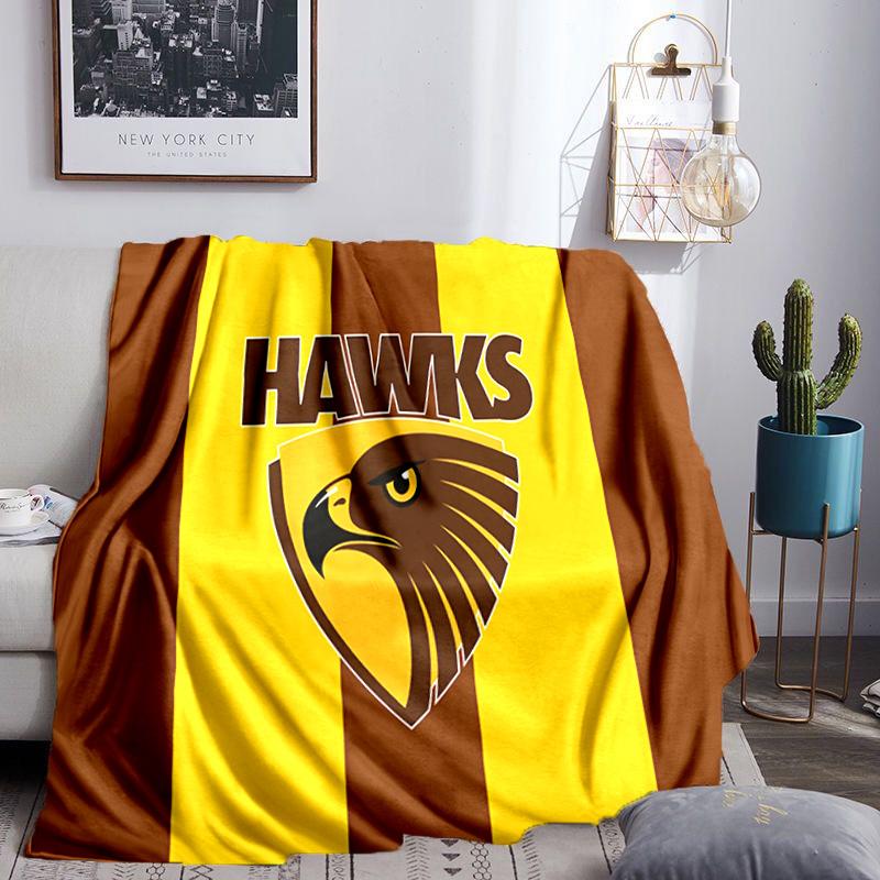 Плед с символикой команды Hawks Легкий фланелевый плед для кровати Идеально подходит для путешествий, кемпинга, гостиных, офисов, диванов, Подарок для фаната на Рождество