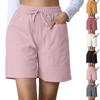 Женские однотонные повседневные мешковатые утягивающие широкие спортивные шорты с высокой талией