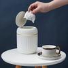 Small Mini Desktop Trash Can with Lid, Compact Trash Can Suitable for Office, Home, Study Desk, Space Saving Storage Box