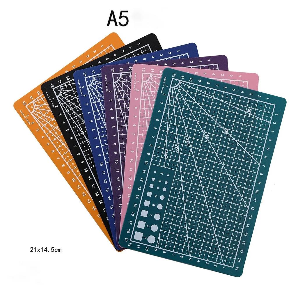 1pcs A5 PP Cutting Mat Cutting Board Workbench Patchwork Sewing Manual DIY Knife Engraving Leather Single Side Underlay