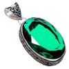 Chrome Diopside Gemstone Handmade 925 Sterling Silver Jewelry Pendant 2.17" AH-837