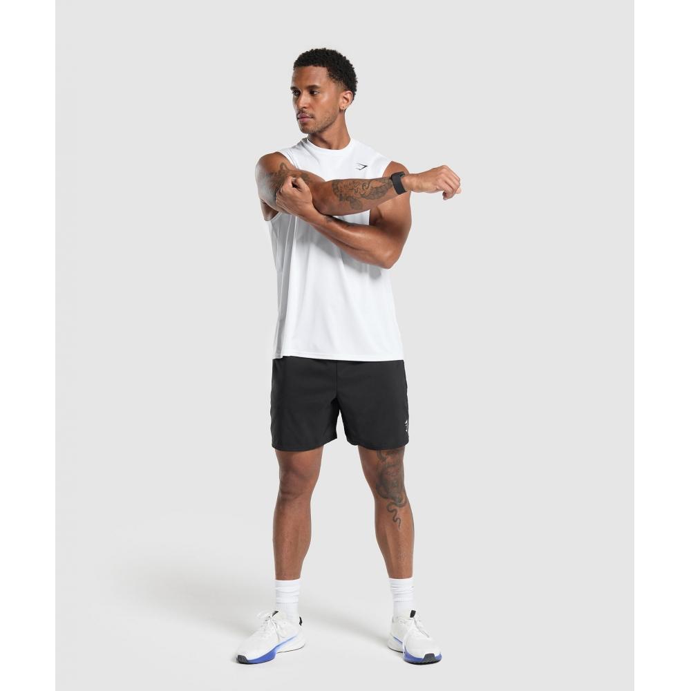 Gymshark Увеличенный производительный бак белого цвета A6a5u Wb57