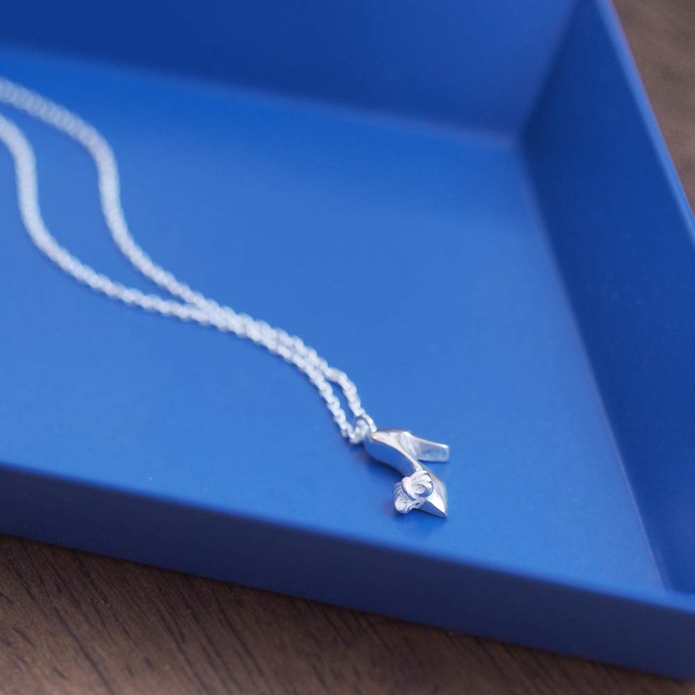 [облачные украшения] Cloud Jewelry WSN-2 Туфелька Золушки На высоком каблуке Миниатюрный кулон Женское ожерелье [В комплекте деревянная подарочная коробка] Стерлинговое серебро 925 wsn-2