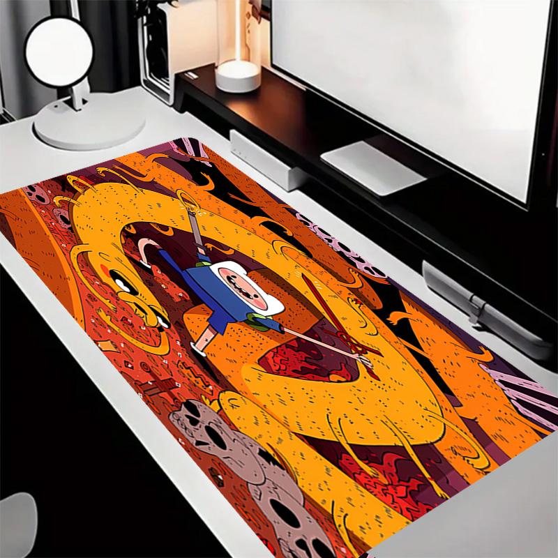 Adventure Time Theme Premium Non-slip Mouse Pad with Stitched Edges,Durable Rubber Material,for Desktop & Gaming Great Gifts