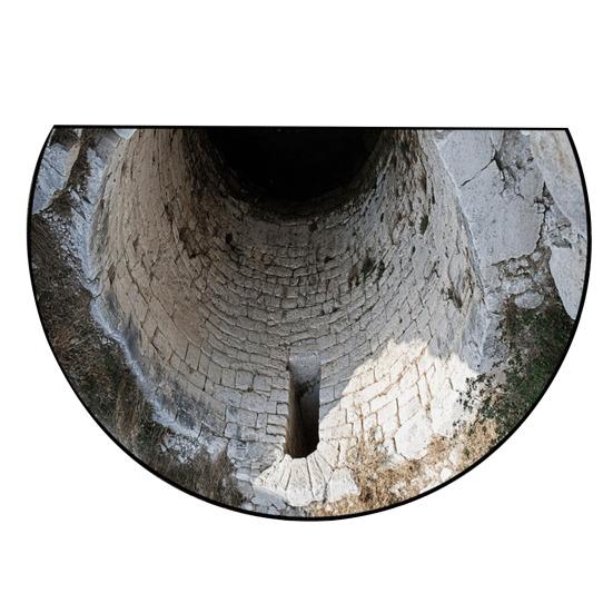 Полукруглый коврик для пола Нескользящий Декоративный 3D-иллюзия Реалистичный ковер-норка Прихожая Гостиная Спальня Устойчивый к выцветанию Коврик для зонирования