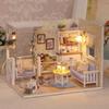 Wooden Doll House 1:24 Handmade Miniature Doll House Model Building Kits Toy with Furniture For Children Adult Xmas Gift