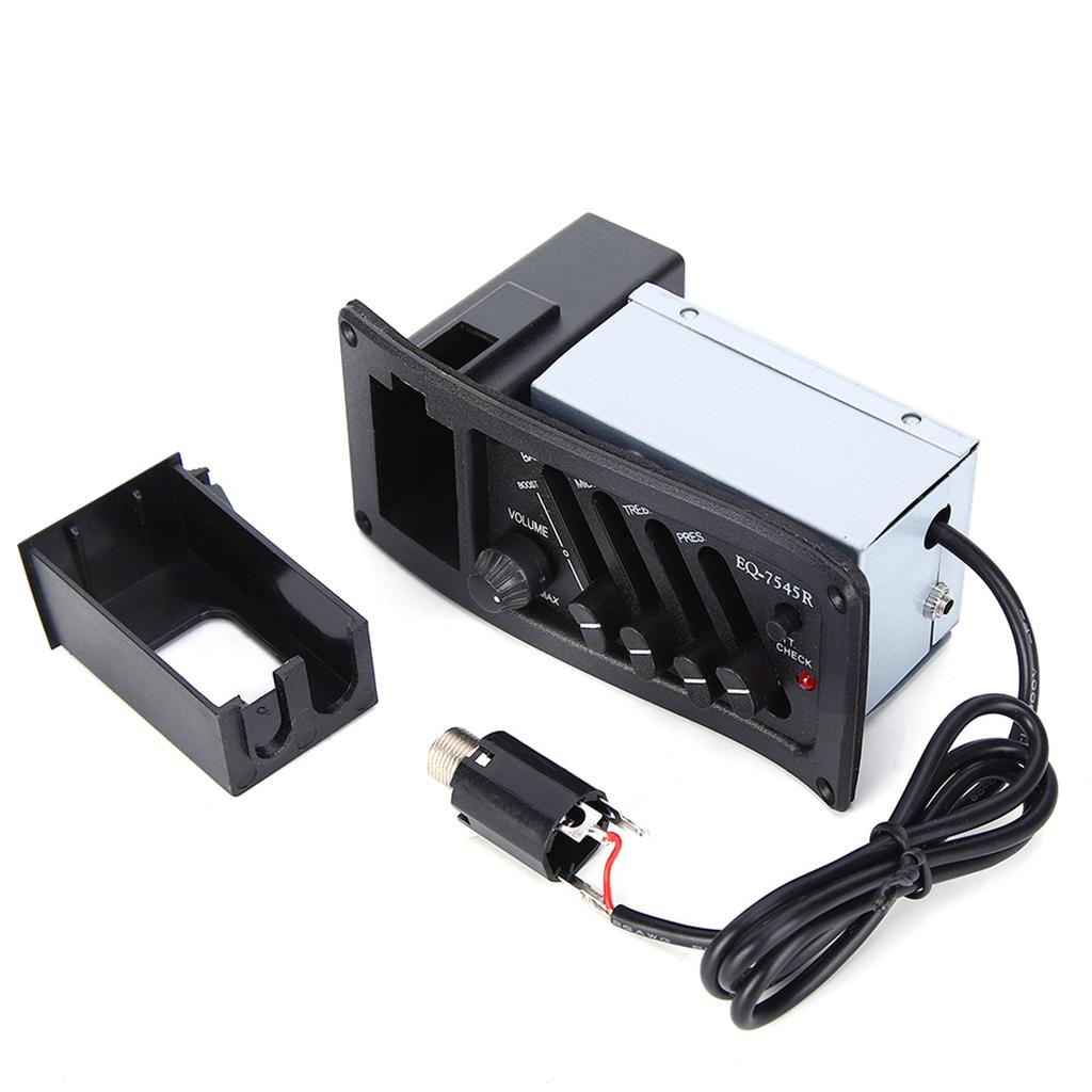 Звукосниматель для гитары EQ Classic Wooden Acoustic Electric Box BASS MIDD TREB PRES Звукосниматель 7545R