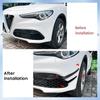 Car Front Bumper Spoiler Splitter Cover Side Lip Splitter Trim For Alfa Romeo Stelvio 2017+ Carbon Fiber