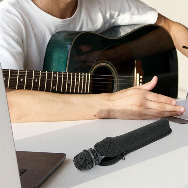 Чехол для микрофона Внутренний держатель Карман Устойчивый чехол для переноски с ручкой Надежно храните и транспортируйте свой микрофон
