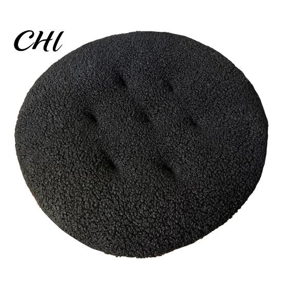 Extra Thick Cushion Seat Round Futon Design Furry Short Plush Surface Warm Chair Floor Anti-Slip Solid Color