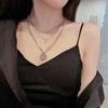 Fashion Chain Necklace Female Europe and America Double Clavicle Chain Hip Hop Sweater Chain