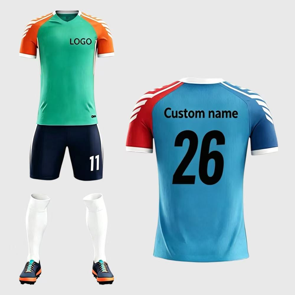 Premium Anti Wrinkle Breathable Fabric National Inspired Customized Name Number Outdoor Match Soccer Uniform