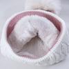 Women's Winter Warm Knitted Hat Korean Style Trendy Versatile Plus Velvet Thickened Windproof Ear Protection Wool Hat