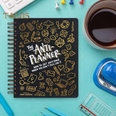 Блокнот Anti-Planner Premium White Paper Anti Bleed Design Ежедневный органайзер для людей с СДВГ с комиксами, раскрасками и стратегиями