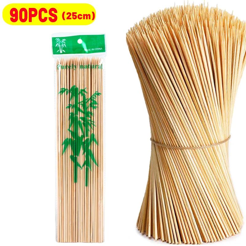 15/20/25/30 см бамбуковые шпажки палочки пищевая бамбуковая палочка одноразовая натуральное дерево длинная палочка для кухни барбекю фрукты жареные