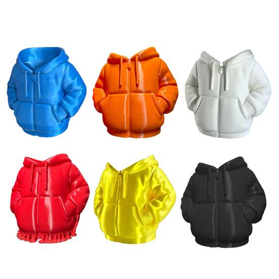 Hooded Down Jacket Pen Holder 3D Printed Down Coat Stationery Pencil Organizer Container Home Office Desktop Decoration Ornament