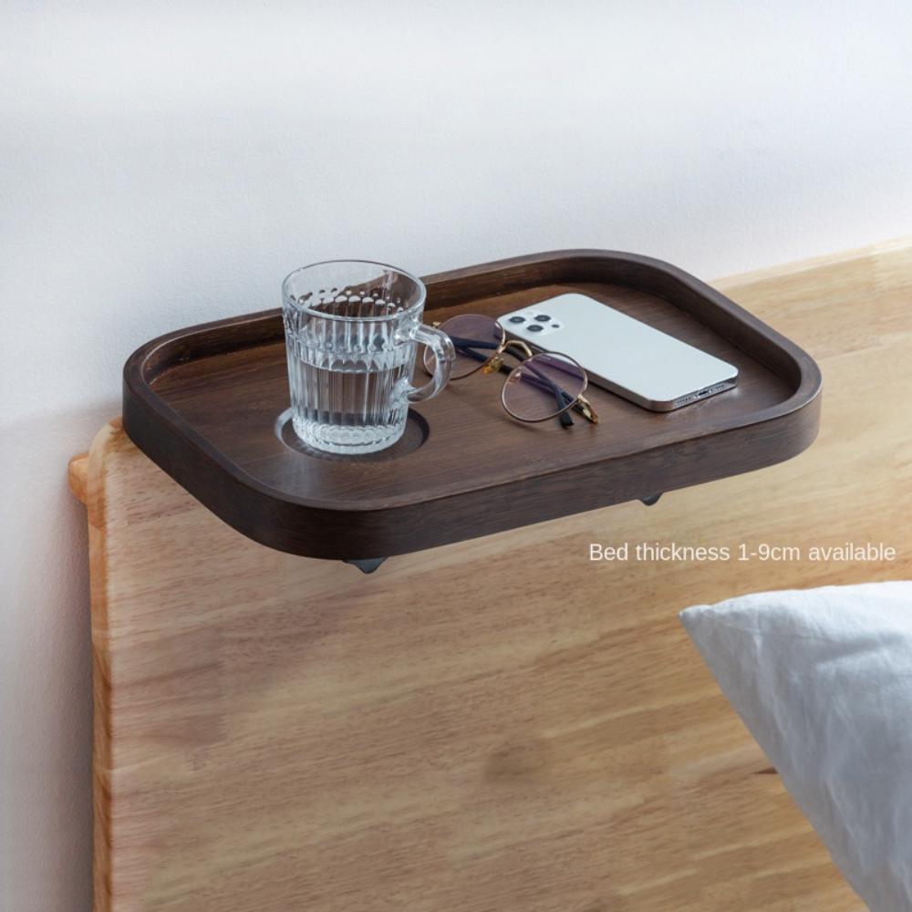 Clamp on Bathtub Side Tray Non-slip Small Side Table College Dorm Room