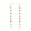 Spring Heart Themed Long Dangle Earrings With Tassels And Electroplated Finish For Girls