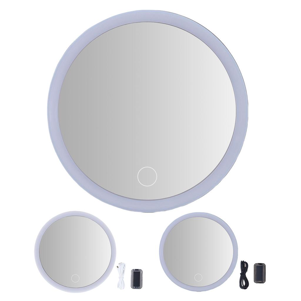 Косметическое зеркало с 30-кратным увеличением, светодиодное зеркало для макияжа для ванной комнаты с подсветкой и присоской для дома и путешествий