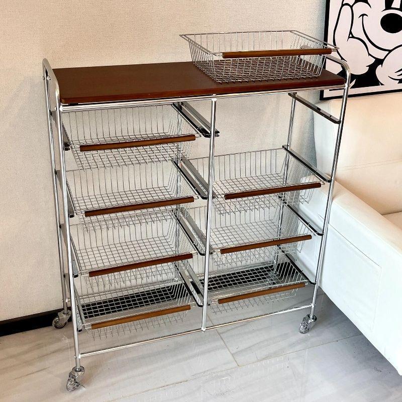 Мобильный тумбовый шкаф в античном стиле и кухонная тележка