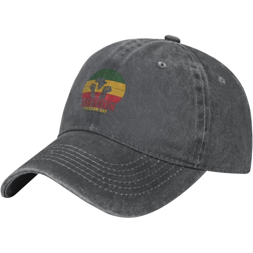 Juneteenth Freedom Graphic Washed Cotton Baseball Cap Adjustable Vintage Outdoor Dad Hat
