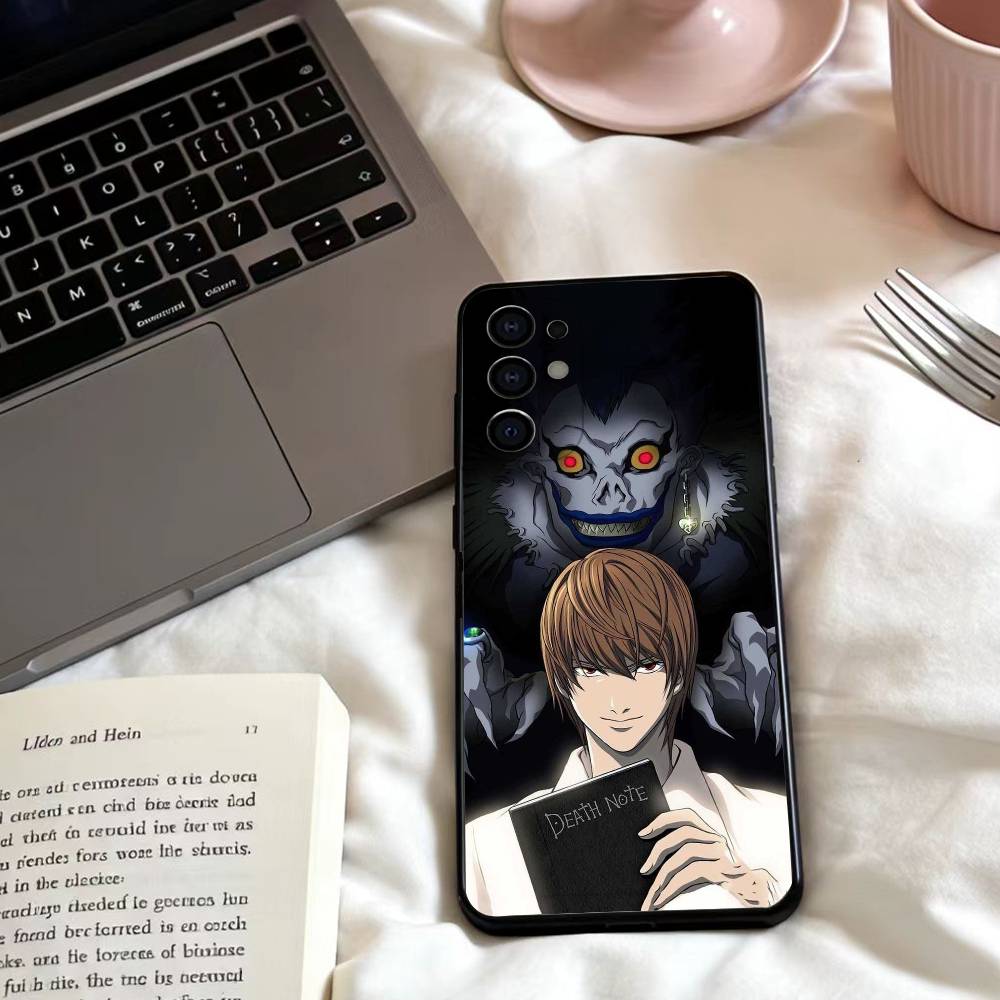 Чехол для телефона D-Death Anime N-Note для Samsung S25,24,23,22,30,21,10,9,Ultra,Plus,Lite,FE,4,5 G Мягкий черный чехол