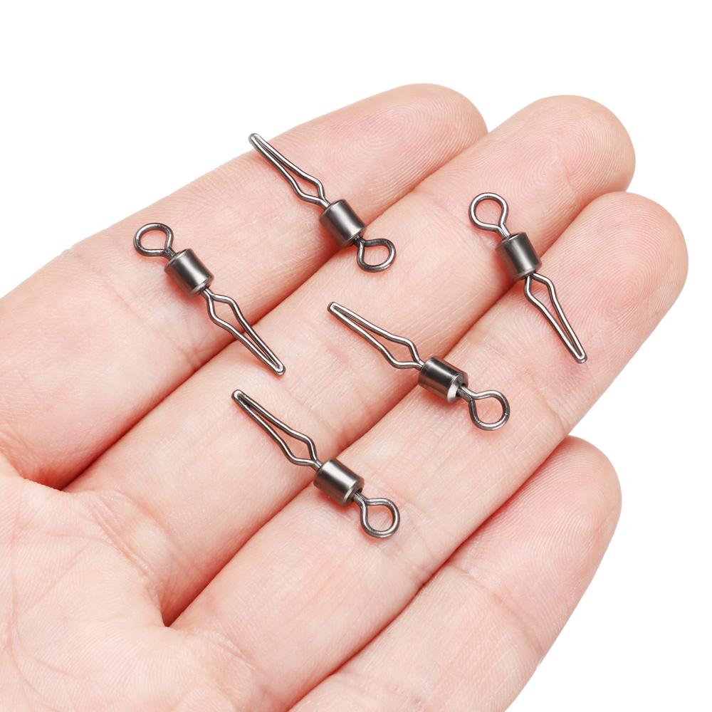 Swivel Fast Lock Swivels With Side Line Clip Fishing Hanging Snap Fishhooks And Crap Connector