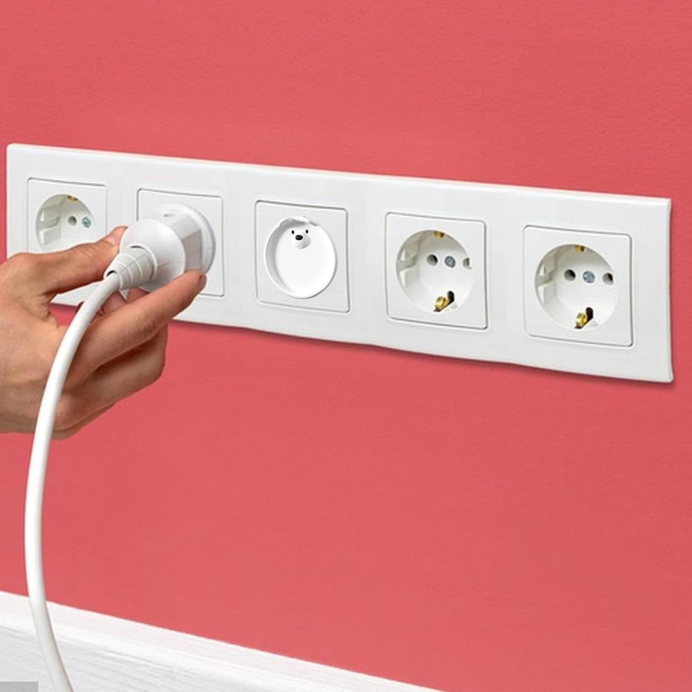 Милые мультяшные заглушки для евророзетки, защита от детей, безопасные и надежные протекторы для электрических вилок, детские заглушки для розеток для дома и офиса