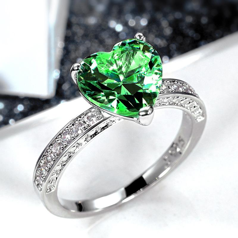 Huitan Luxury Solitaire Женские обручальные кольца в форме сердца AAA Pink Circonia Предложения Кольца для подруги Подарок на годовщину