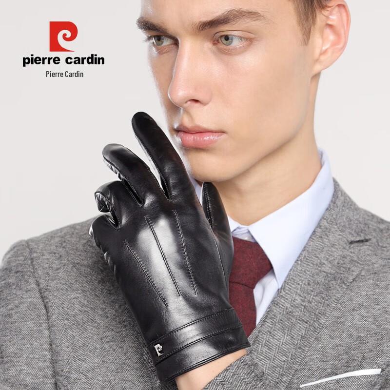 Мужские зимние перчатки из овчины с сенсорным экраном Pierre Cardin